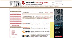 Desktop Screenshot of adnetworkdirectory.com